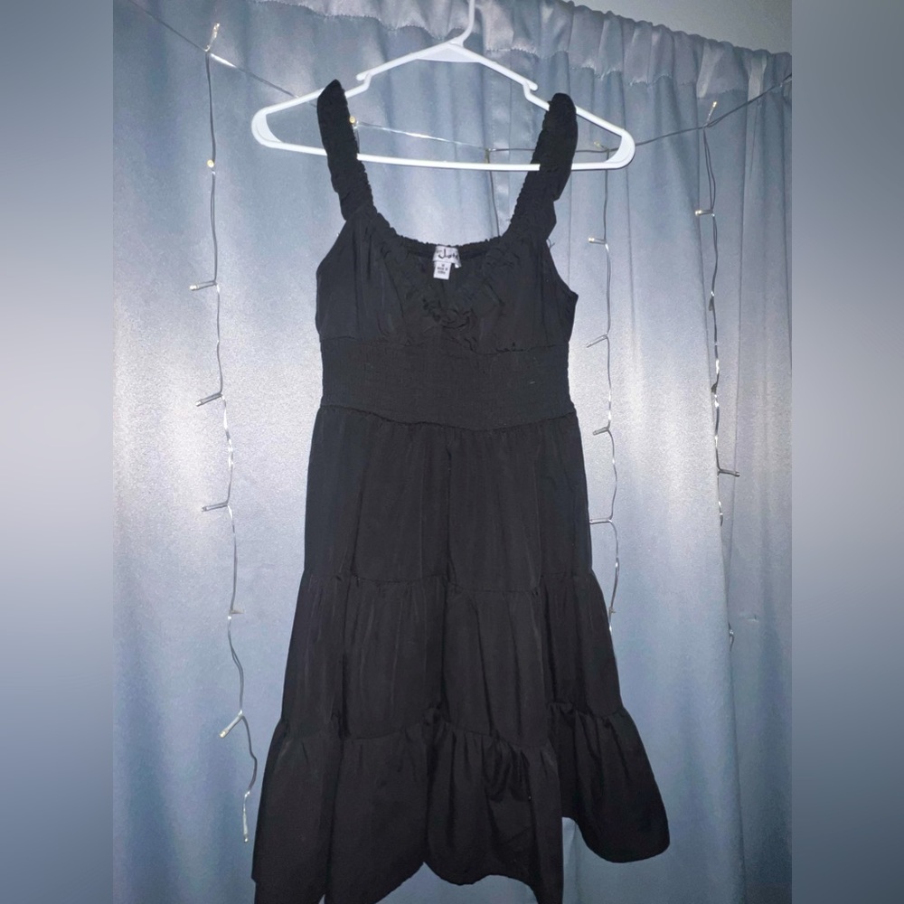J for Justify black flare dress